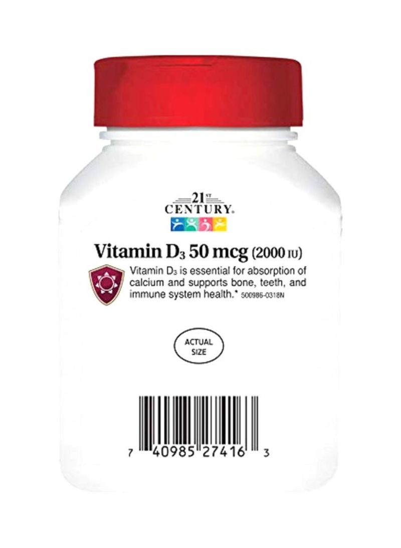 21st Century D3 Bone Supplement 2000IU - 250 Rapid Release Softgels - Image 3